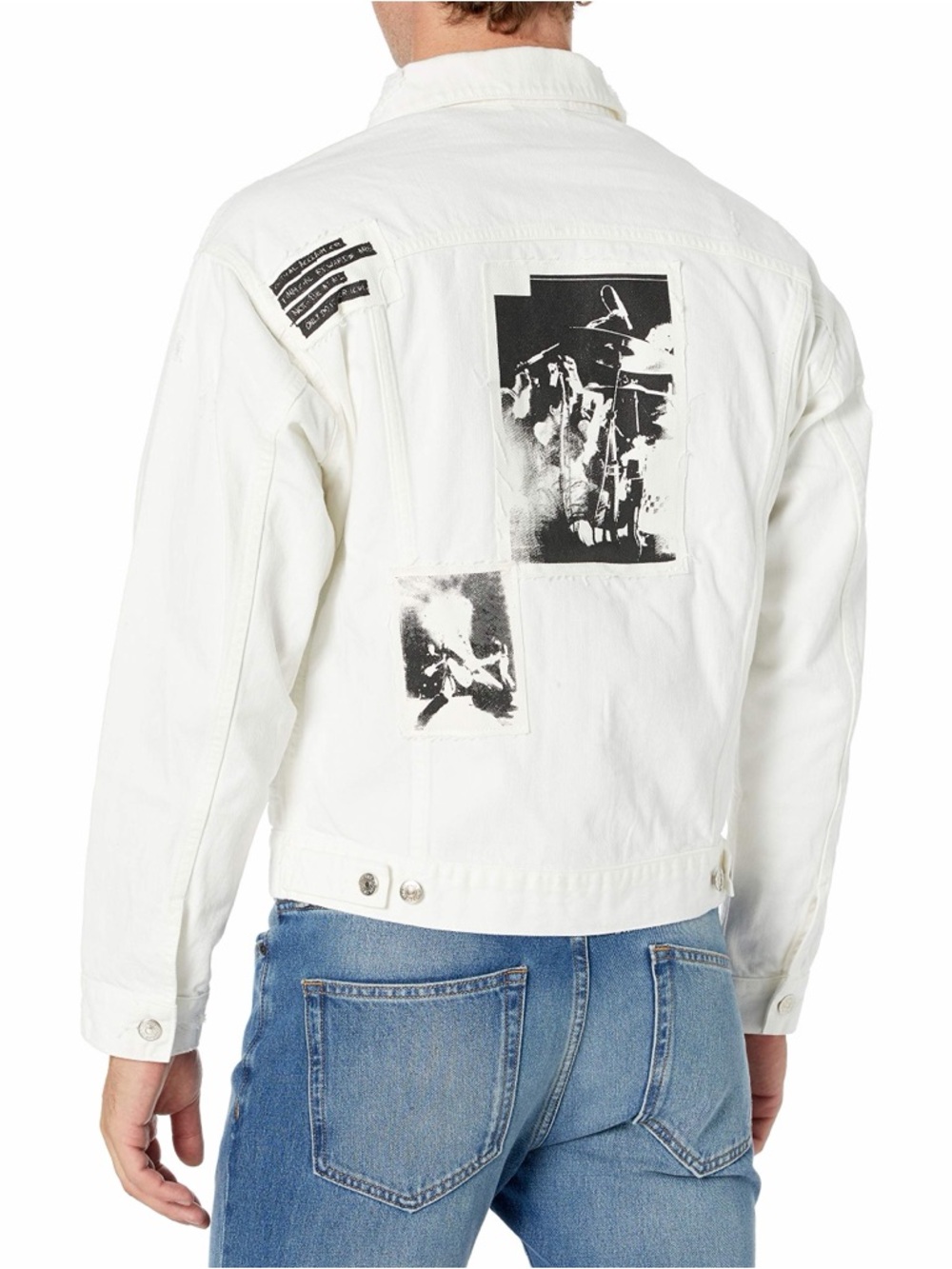The Kooples White Denim Shirt Jacket
